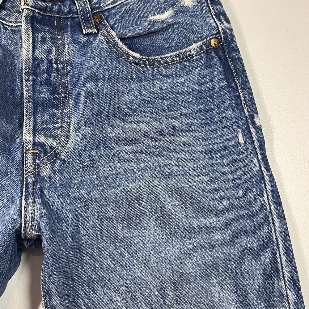 Levi's 501 Women's 27x26 Premium Denim Blue Jeans EUC No Size Tag - Picture 4 of 11